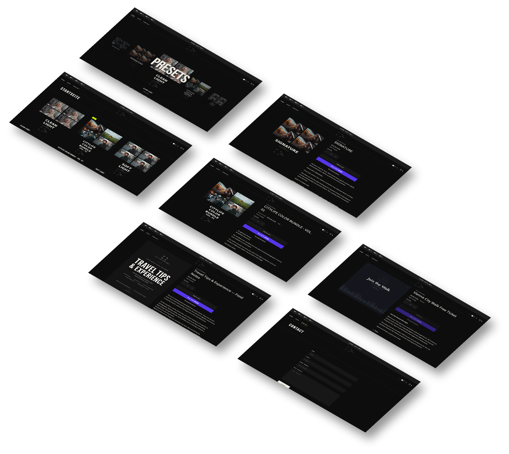 Website und Shop für CityLifeCaptures, umgesetzt von SHOWOFF Media
